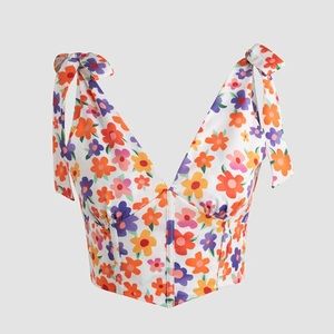 NWT Floral Corset Top